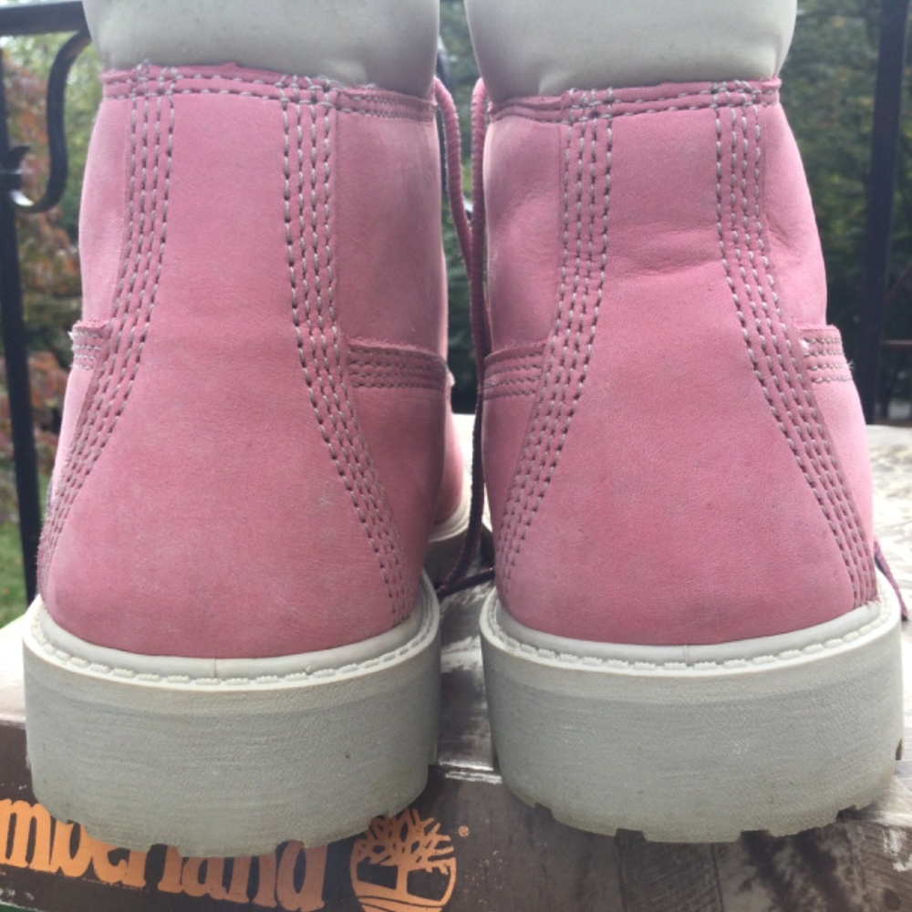 Lt.Pink Timberland Boots Junior Size 6 - Picture 4 of 10
